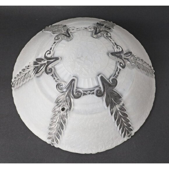 Vintage Ceiling Lamp Shade Frosted Embossed Design 1950's Light fixture - Picture 1 of 3